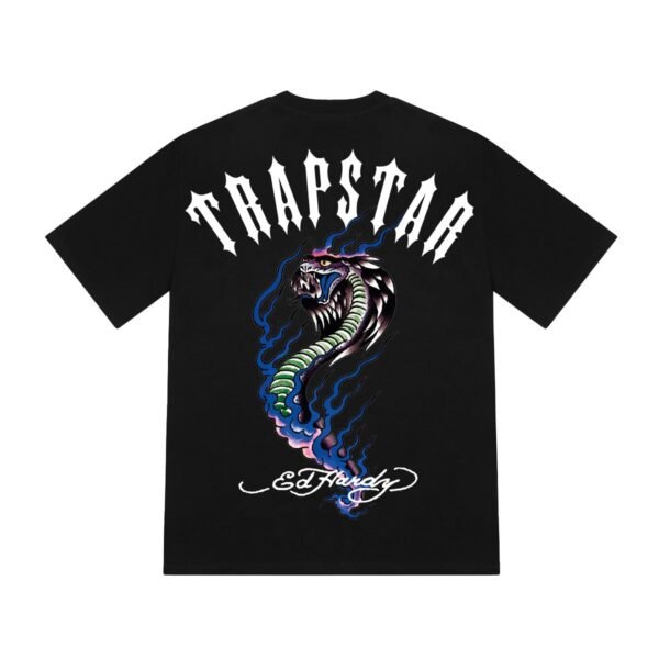 Koszulka Trapstar X Ed Hardy Flame Snake – Czarna