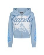 Love on Fire Trapstar X Ed Hardy Women’s Hoodie – Light Blue