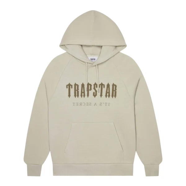 Trapstar Chenille Decoded Hoodie – Oatmeal