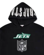 Bluza Z Kapturem Trapstar X Nfl Jets – Czarna - obrazek 2