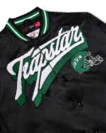 Kurtka Bomberka Trapstar X Nfl Jets Satin – Czarna - obrazek 2